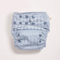 Indigo Pinstripe 2.0 Modern Cloth Nappy