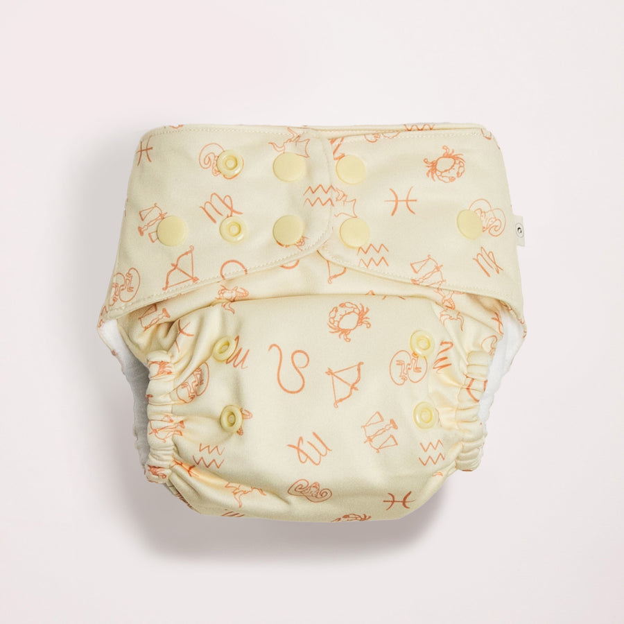 Zodiac 2.0 Modern Cloth Nappy - Ecru